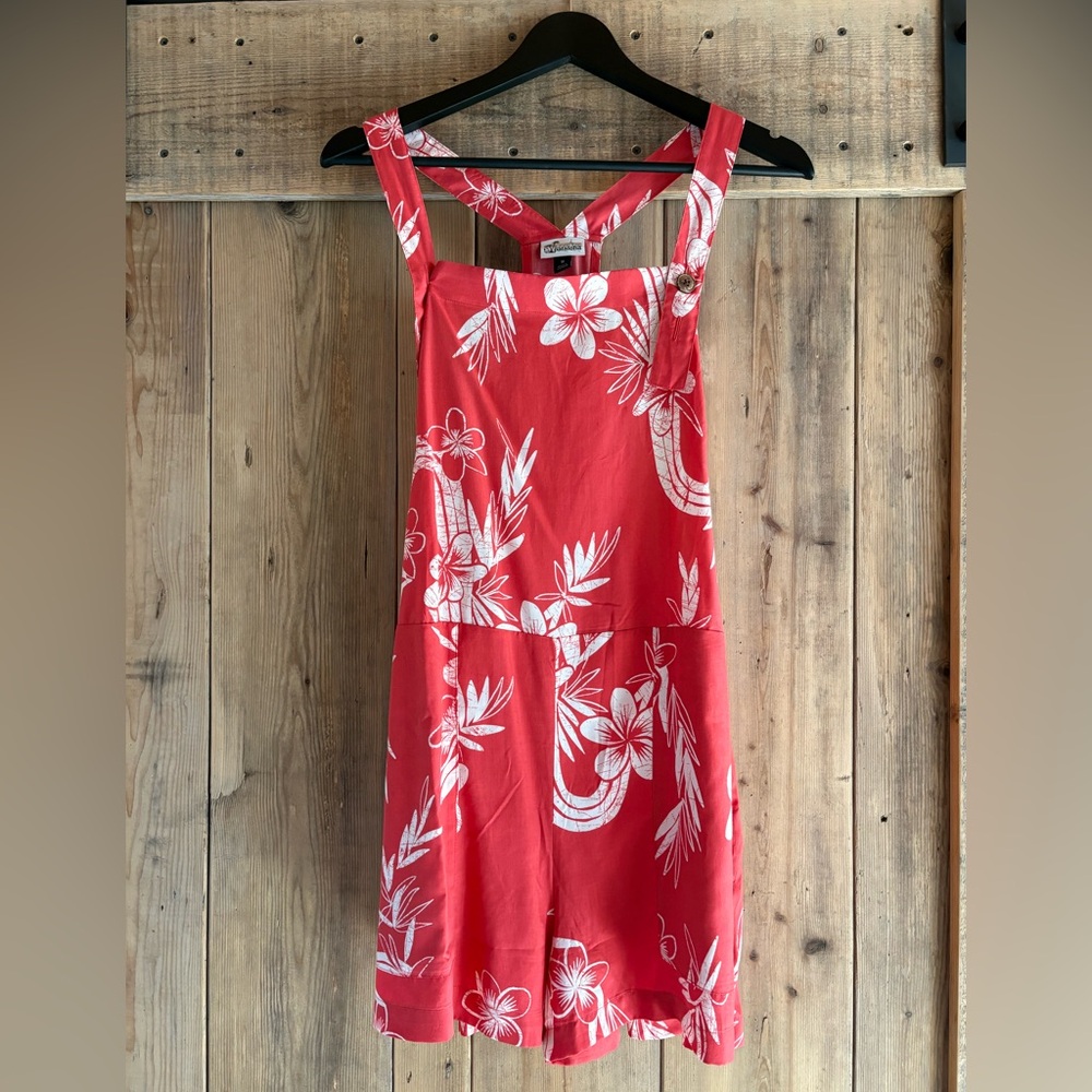 Patagonia Pataloha Floral Romper in Poppy color